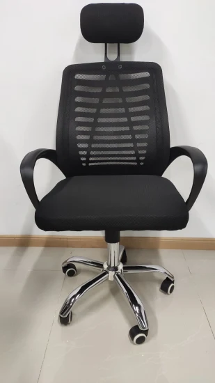 Comode sedie da scrivania con ruote Sedia da ufficio in tessuto con schienale in rete Gambe in nylon regolabili in altezza